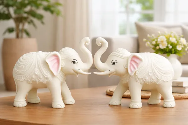 Earthen_Clays_White_Resin_Elephant_Statue_Pair_5x6_Inches_Trunk_Up_Decorative_Elephant_Figurine_For_Home_Entrance_Living_Room_Office_Vastu_Feng_Shui_Diwali_Prosperity_Gift_5x6_Inch
