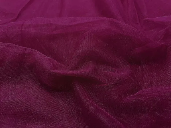 Magenta_Wine_Plain_Soft_Net_Fabric_(Price_Per_Meter)