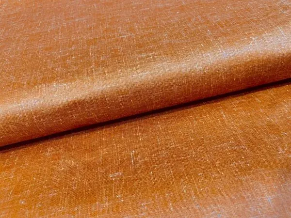 Marigold_Orange_Plain_Cotton_Linen_Fabric_(Price_Per_Meter)