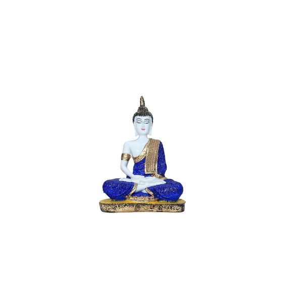 Orange_And_White_Ceramic_Glossy_Religious_Buddha_Statue_For_Home_Decor