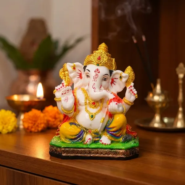 Resin_Glossy_Religious_Ganesha_Statue_For_Home_Decor