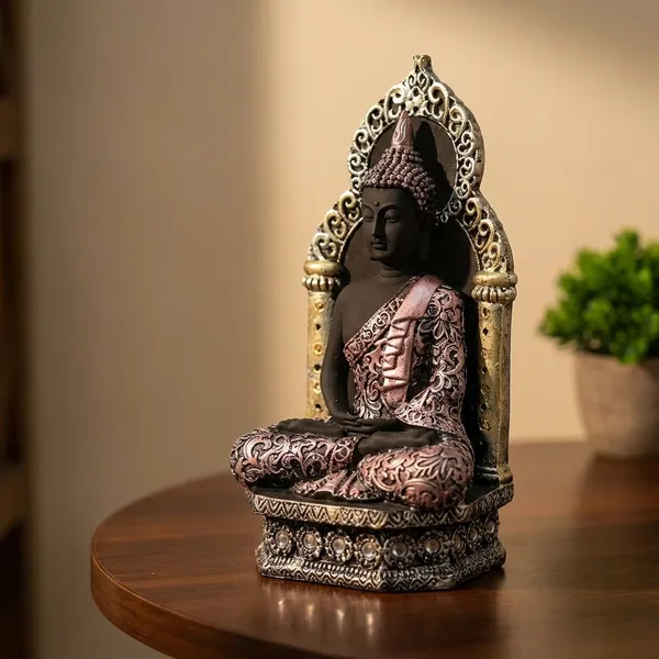 Orange_And_White_Ceramic_Glossy_Religious_Buddha_Statue_For_Home_Decor