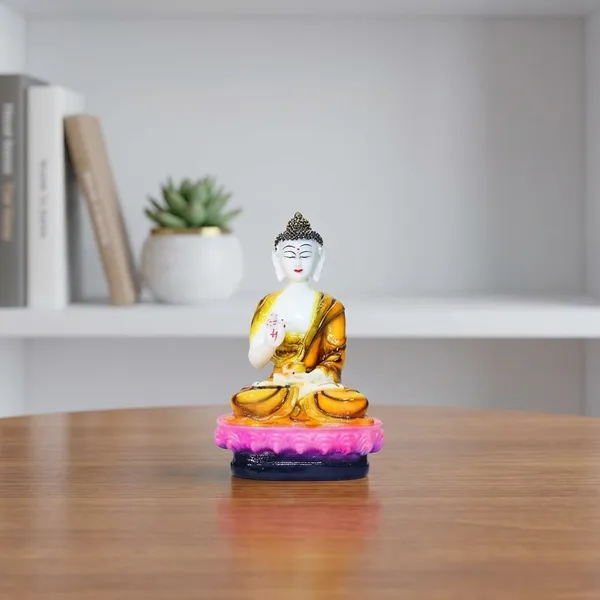 Orange_And_White_Ceramic_Glossy_Religious_Buddha_Statue_For_Home_Decor