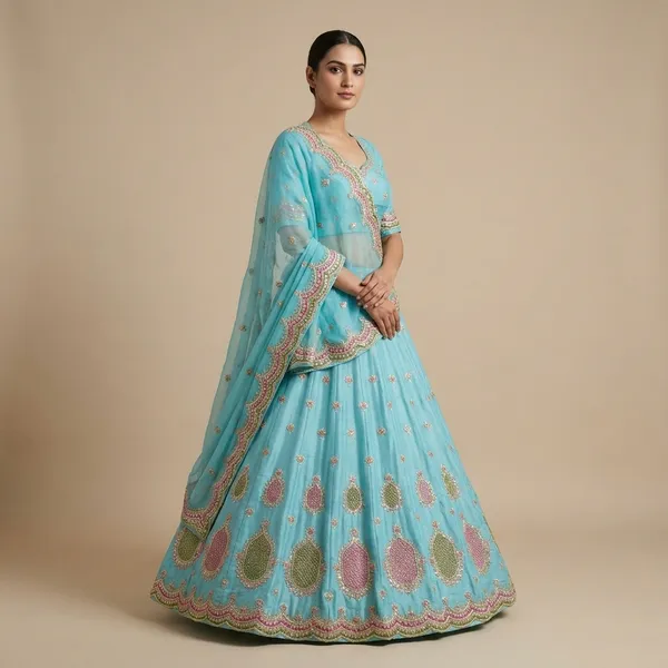 Turquoise_Blue_Embroidered_Bridal_Lehenga_Choli_Set