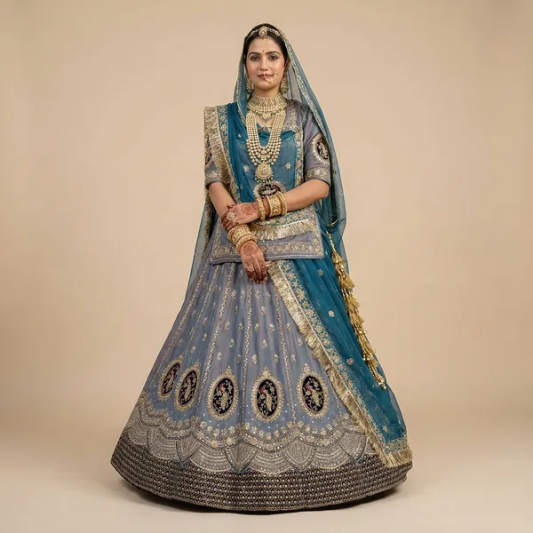 Elegant_Grey_and_Teal_Bridal_Lehenga_Set_with_Heavy_Embellishment
