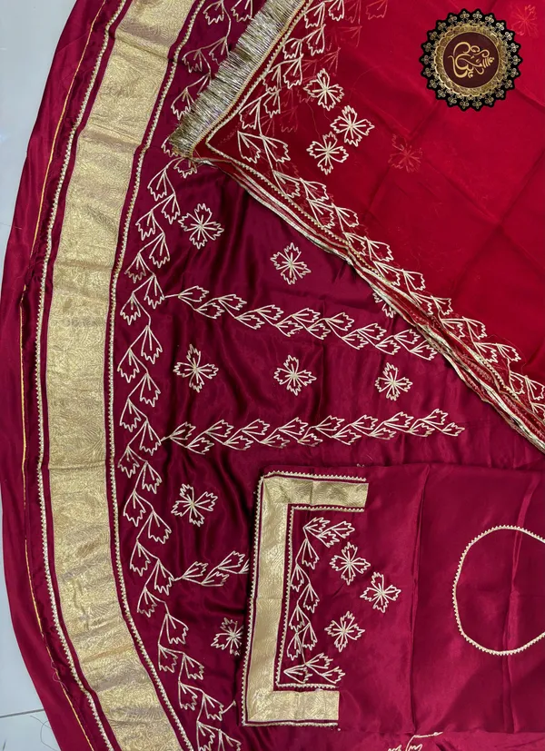 Traditional_Maroon_Embroidered_Lehenga_Choli_Set_with_Golden_Border
