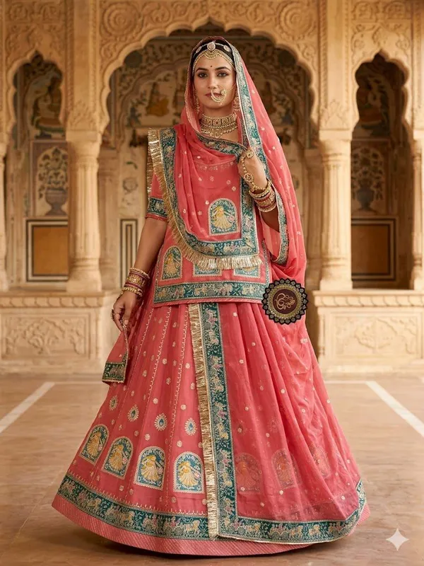 Pink_Embellished_Lehenga_Choli_Set_with_Dupatta__Traditional_Indian_Ethnic_Wear