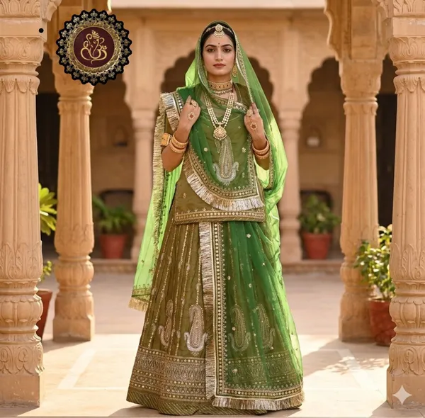 Green_Embroidered_Lehenga_Choli_Set_with_Dupatta