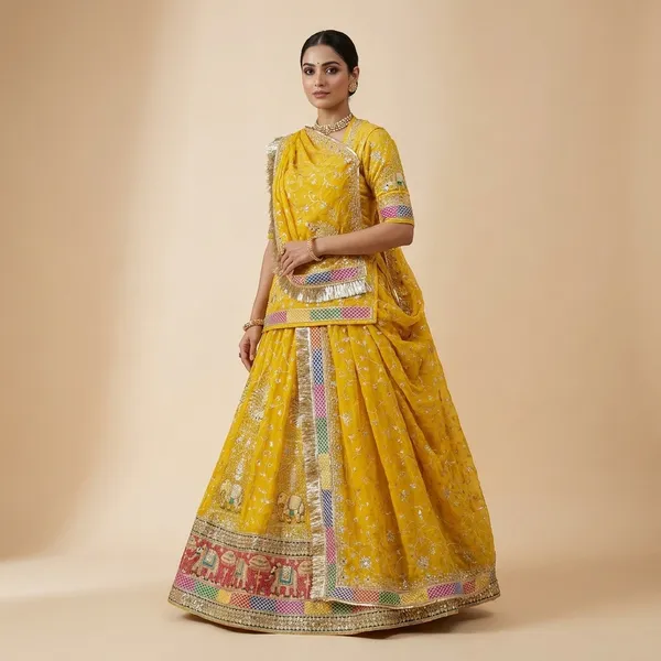 Yellow_Embroidered_Lehenga_Choli_Set_with_Dupatta__Traditional_Bridal_Wear