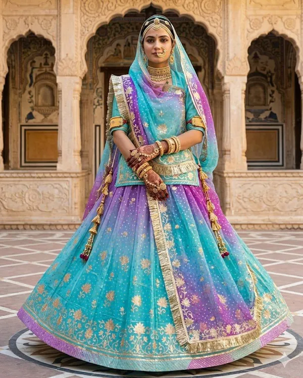 Blue_and_Purple_Ombre_Lehenga_Choli_with_Dupatta__Traditional_Indian_Ethnic_Wear