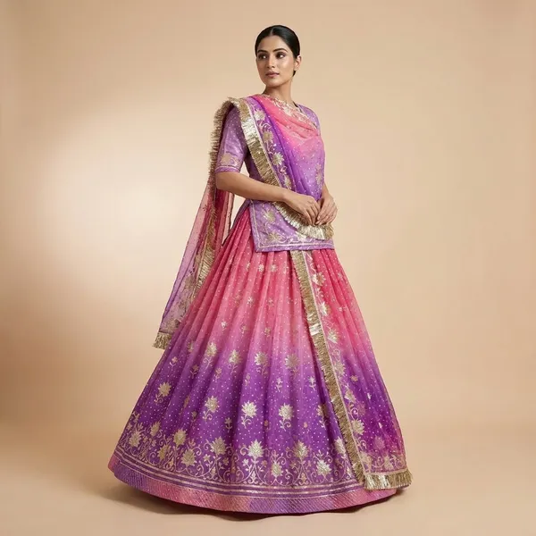 Ethnic_Lehenga_Choli_Set_with_Dupatta__Pink_And_Purple_Embroidered_Bridal_Wear