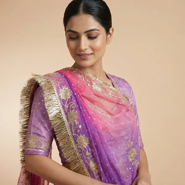 Ethnic_Lehenga_Choli_Set_with_Dupatta__Pink_And_Purple_Embroidered_Bridal_Wear