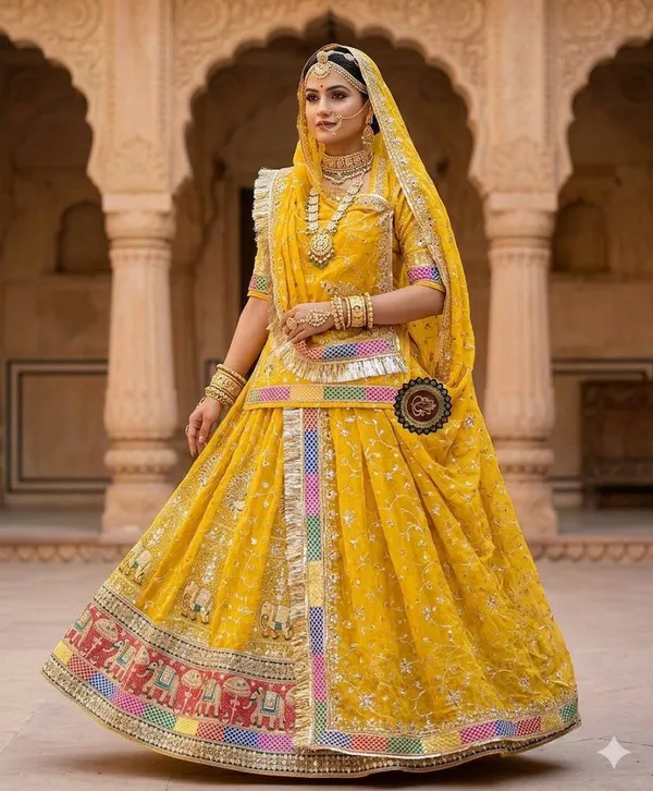 Yellow_Embroidered_Lehenga_Choli_Set_with_Dupatta__Traditional_Bridal_Wear