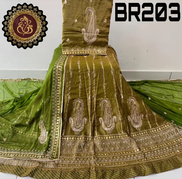 Olive_Green_Lehenga_Choli_with_Heavy_Gota_Patti_Embroidery_and_Dupatta