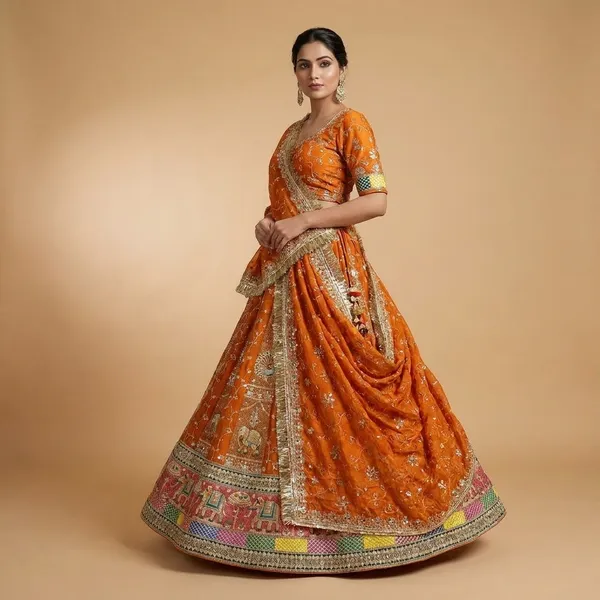 Orange_Embroidered_Bridal_Lehenga_Choli_with_Dupatta