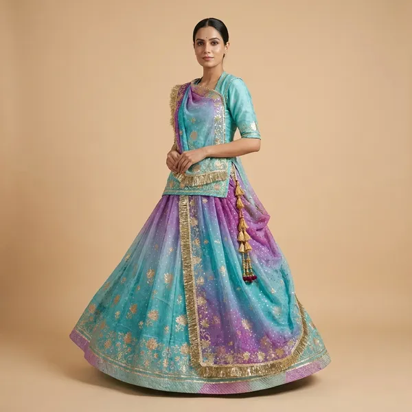 Blue_and_Purple_Ombre_Lehenga_Choli_with_Dupatta__Traditional_Indian_Ethnic_Wear