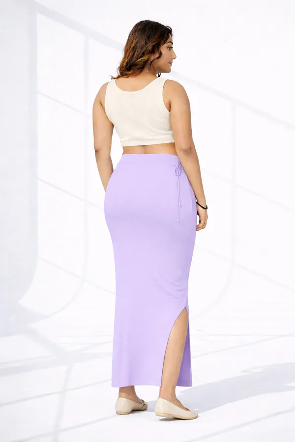 Premium_Lavender_Purple_Cotton_Blend_Saree_Petticoat_For_Women_Stretchable_Fishcut_Shapewear_Underskirt