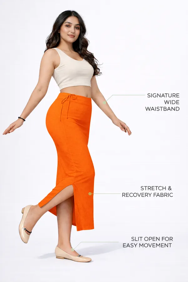 Buy_1_Get_1_Premium_Orange_And_Wine_Cotton_Blend_Saree_Petticoat_For_Women_Stretchable_Fishcut_Shapewear_Underskirt