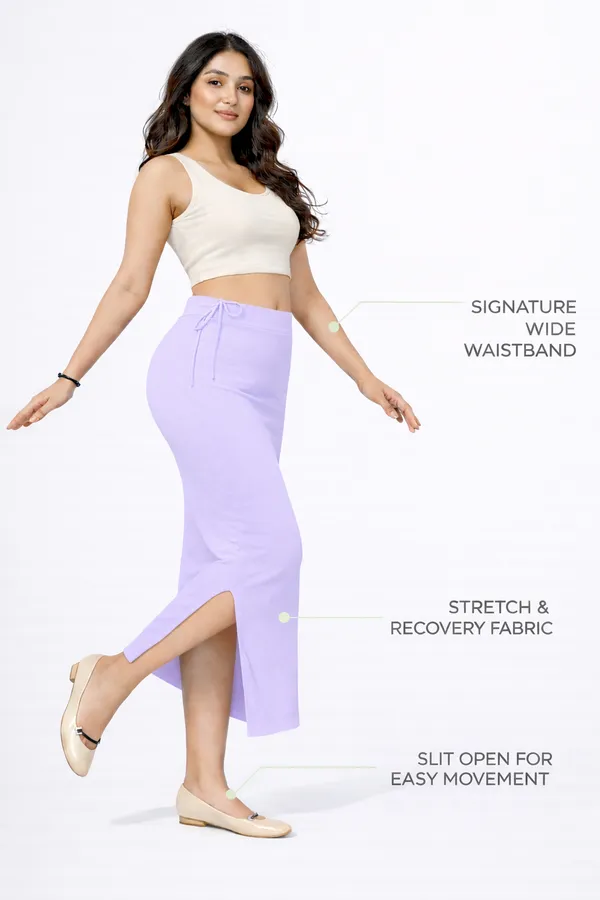 Premium_Lavender_Purple_Cotton_Blend_Saree_Petticoat_For_Women_Stretchable_Fishcut_Shapewear_Underskirt