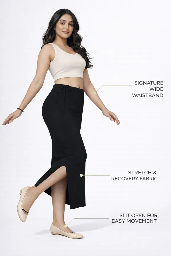 Buy_1_Get_1_Premium_Black_And_Wine_Cotton_Blend_Saree_Petticoat_For_Women_Stretchable_Fishcut_Shapewear_Underskirt