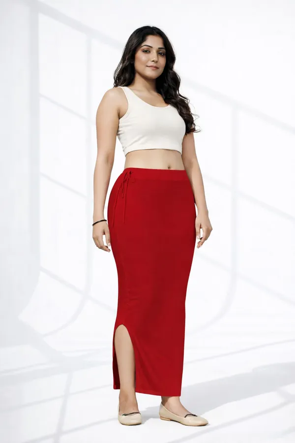 Premium_Women_Cotton_Straight_Cut_Maroon_Saree_Petticoat_Shapewear_Stretchable_Cotton_Blend_Petticoat