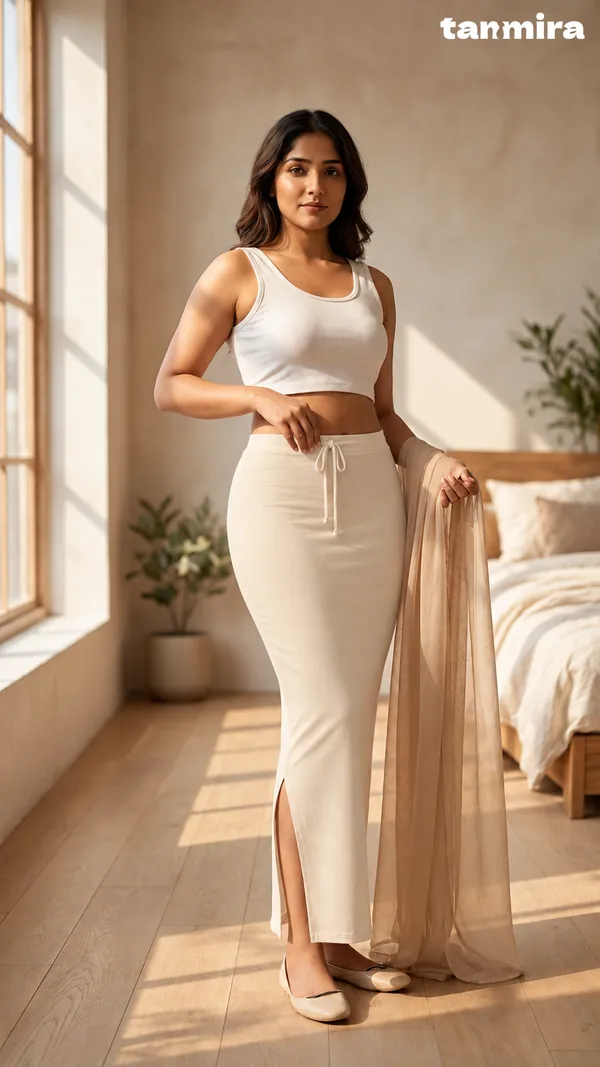 Premium_Royal_Lycra_Beige_Saree_Shapewear,_Straight_Cut,_Stretchable,_Breathable