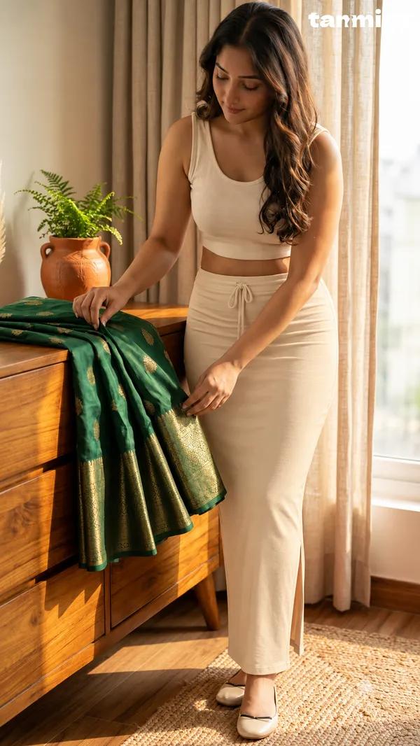 Premium_Royal_Lycra_Beige_Saree_Shapewear,_Straight_Cut,_Stretchable,_Breathable