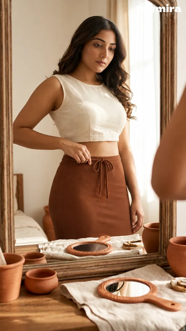 Premium_Royal_Lycra_Chocolate_Saree_Shapewear,_Straight_Cut,_Stretchable,_Breathable