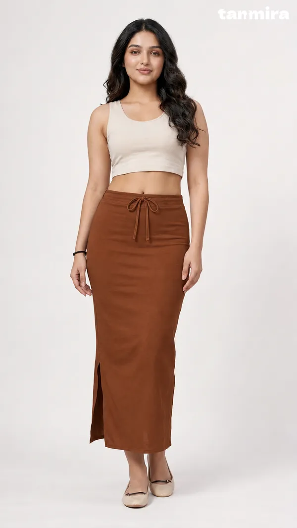 Premium_Royal_Lycra_Chocolate_Saree_Shapewear,_Straight_Cut,_Stretchable,_Breathable