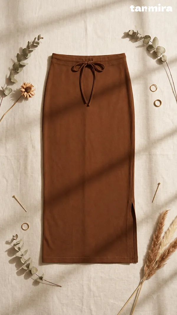 Premium_Royal_Lycra_Chocolate_Saree_Shapewear,_Straight_Cut,_Stretchable,_Breathable