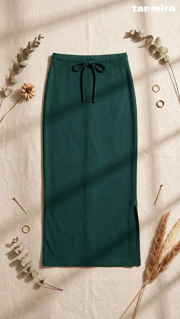 Premium_Royal_Lycra_Dark_Green_Saree_Shapewear,_Straight_Cut,_Stretchable,_Breathable