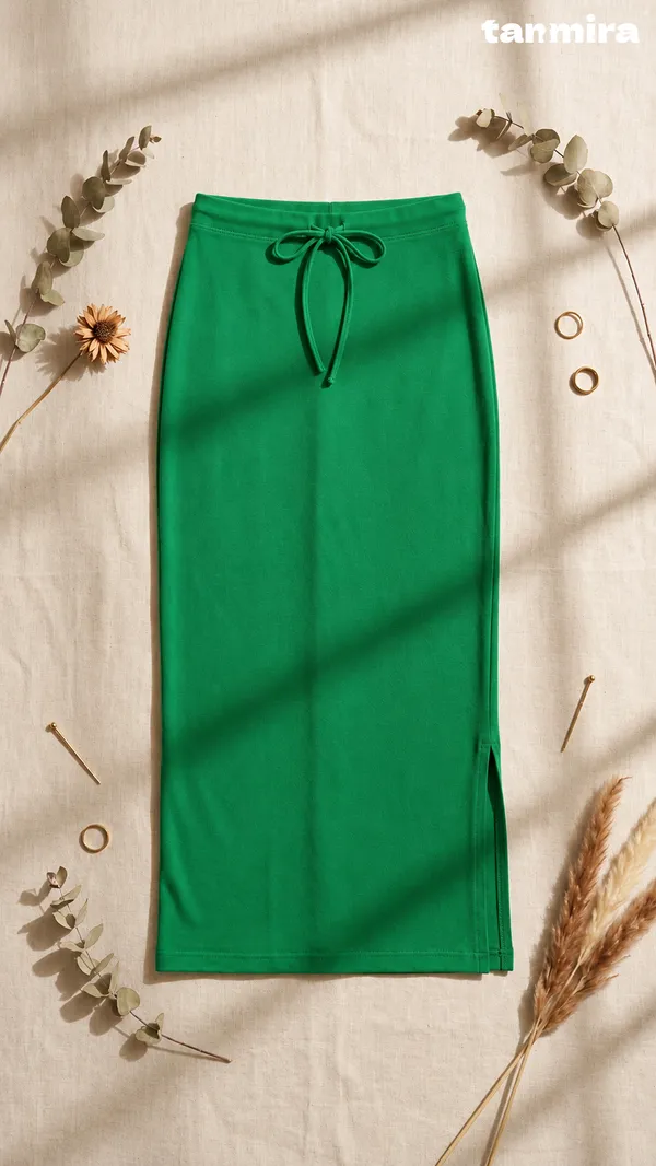Premium_Royal_Lycra_Green_Saree_Shapewear,_Straight_Cut,_Stretchable,_Breathable