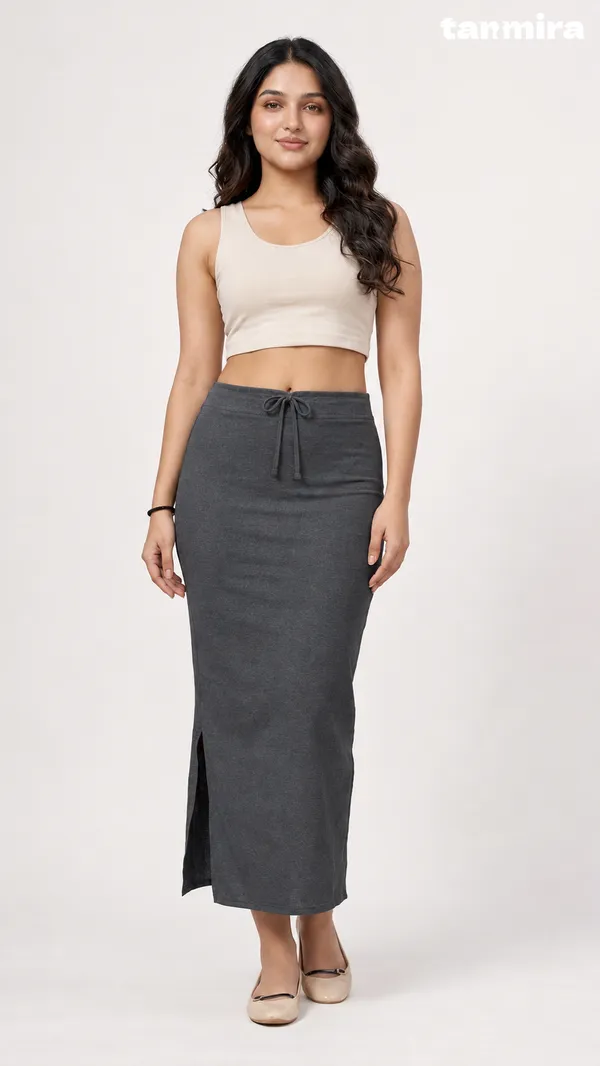 Premium_Royal_Lycra_Grey_Saree_Shapewear,_Straight_Cut,_Stretchable,_Breathable