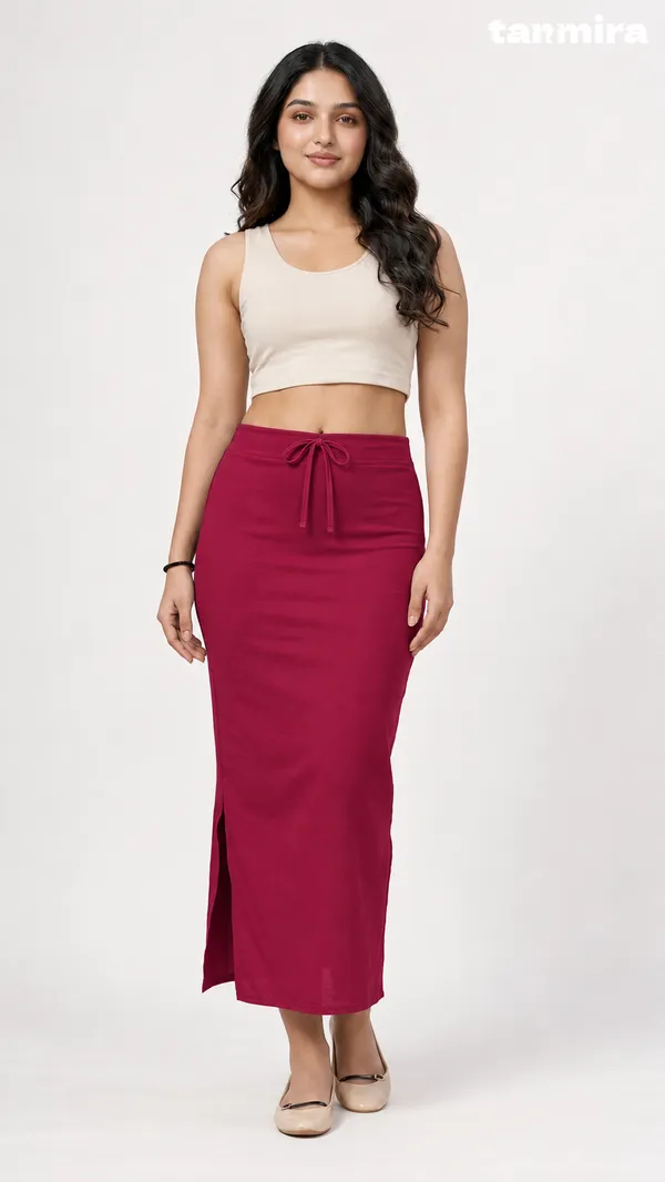 Premium_Royal_Lycra_Magenta_Saree_Shapewear,_Straight_Cut,_Stretchable,_Breathable