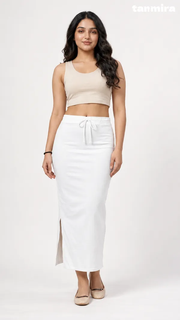 Premium_Royal_Lycra_White_Saree_Shapewear,_Straight_Cut,_Stretchable,_Breathable