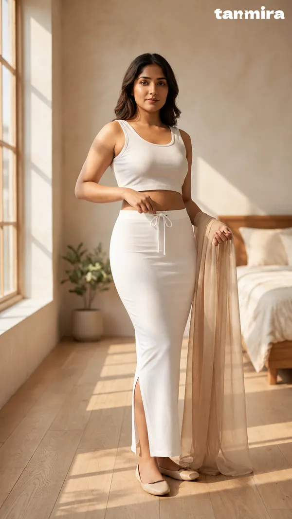 Premium_Royal_Lycra_White_Saree_Shapewear,_Straight_Cut,_Stretchable,_Breathable