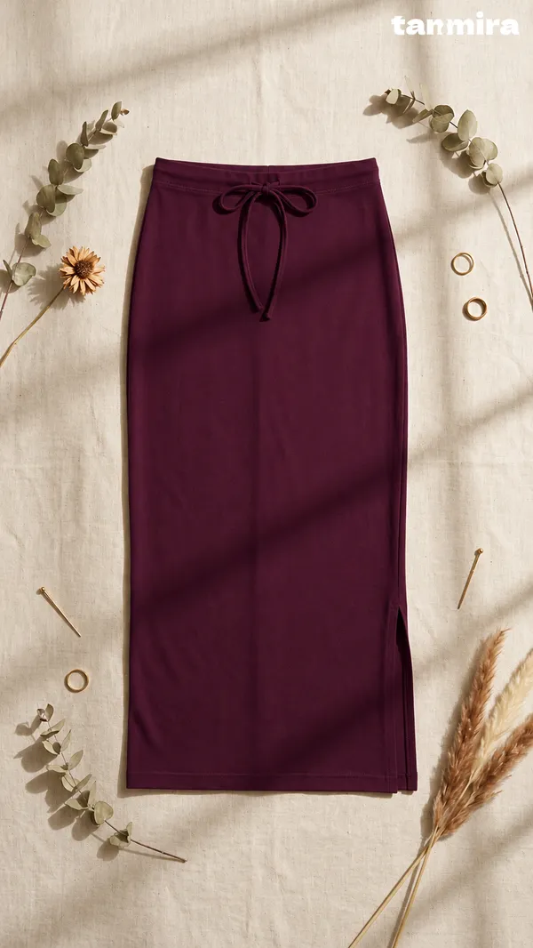 Premium_Royal_Lycra_Wine_Saree_Shapewear,_Straight_Cut,_Stretchable,_Breathable