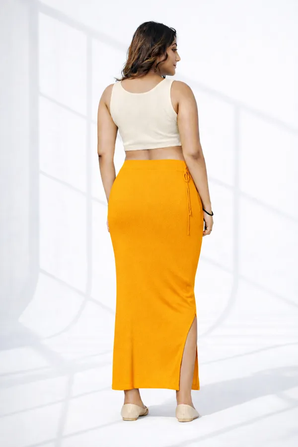 Buy_1_Get_1_Premium_Mustard_And_White_Cotton_Blend_Saree_Petticoat_For_Women_Stretchable_Fishcut_Shapewear_Underskirt