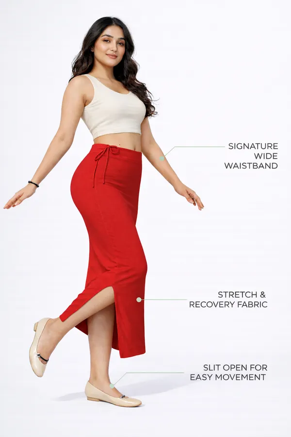 Buy_1_Get_1_Premium_Beige_And_Red_Cotton_Blend_Saree_Petticoat_For_Women_Stretchable_Fishcut_Shapewear_Underskirt