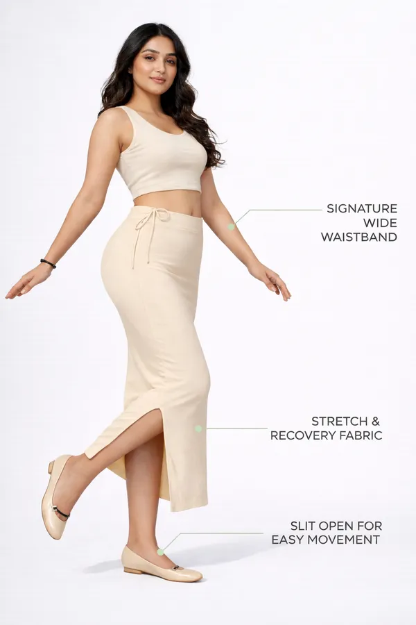 Buy_1_Get_1_Premium_Beige_And_Grey_Cotton_Blend_Saree_Petticoat_For_Women_Stretchable_Fishcut_Shapewear_Underskirt