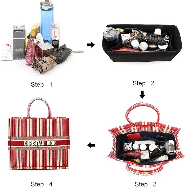 HYK_MART_Felt_Purse_Organizer_Insert_for_Handbags,_Tote,_Hobo_Bag_Storage_Divider_with_Removable_Metal_Zipper_Cover