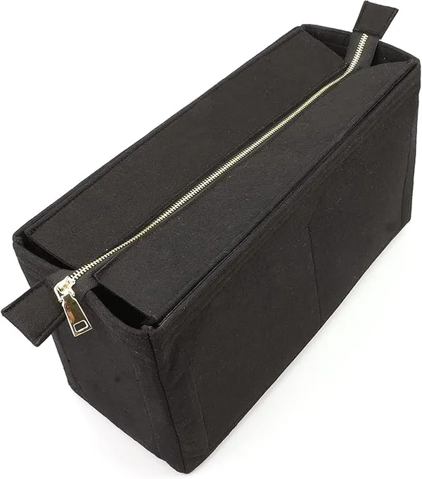 HYK_MART_Felt_Purse_Organizer_Insert_for_Handbags,_Tote,_Hobo_Bag_Storage_Divider_with_Removable_Metal_Zipper_Cover