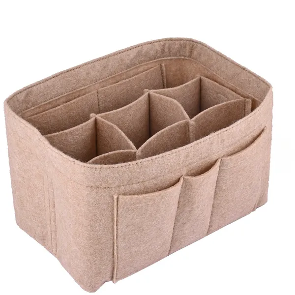 HYK_MART_Women_Felt_Purse_Organizer_Storage_Bag_for_Ladies_Handbag_Tote_Bag_Glasses_Keys-_(Beige,_Small,_8.85x4.5x5.5_inch)