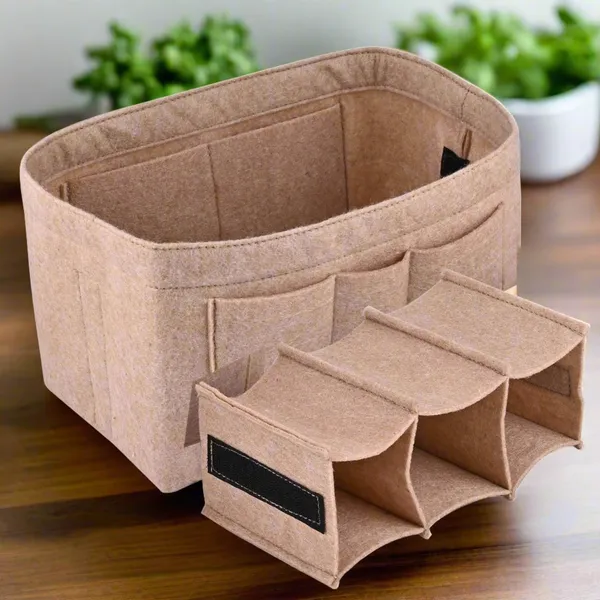 HYK_MART_Women_Felt_Purse_Organizer_Storage_Bag_for_Ladies_Handbag_Tote_Bag_Glasses_Keys-_(Beige,_Small,_8.85x4.5x5.5_inch)