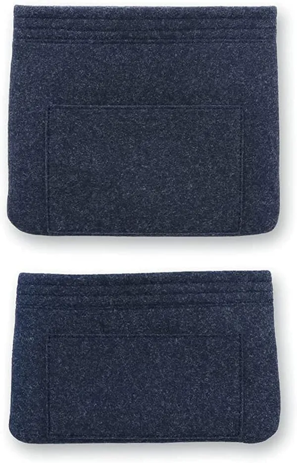 HYK_MART_Felt_Purse_Organizer_Insert,_Handbag_Storage_Pouch_with_Multi_Pockets_-_Pack_of_2_(_Dark_Grey_)
