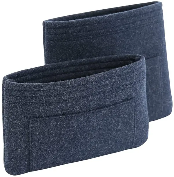 HYK_MART_Felt_Purse_Organizer_Insert,_Handbag_Storage_Pouch_with_Multi_Pockets_-_Pack_of_2_(_Dark_Grey_)