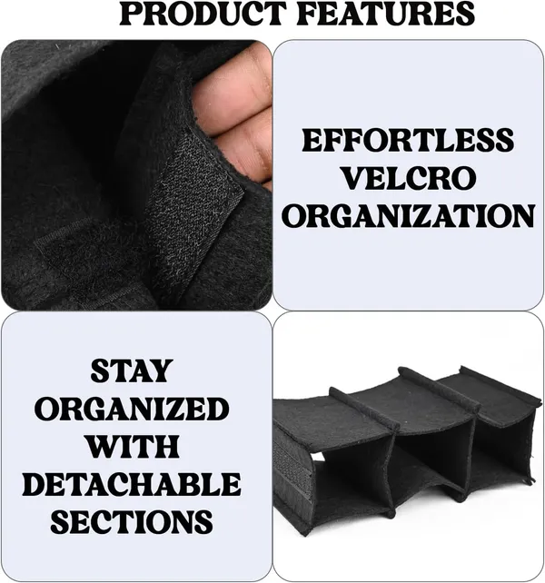 HYK_MART_Women_Felt_Purse_Organizer_Storage_Bag_for_Ladies_Handbag_Tote_Bag_Glasses_Keys-_(Black,_Small,_8.85x4.5x5.5_inch)