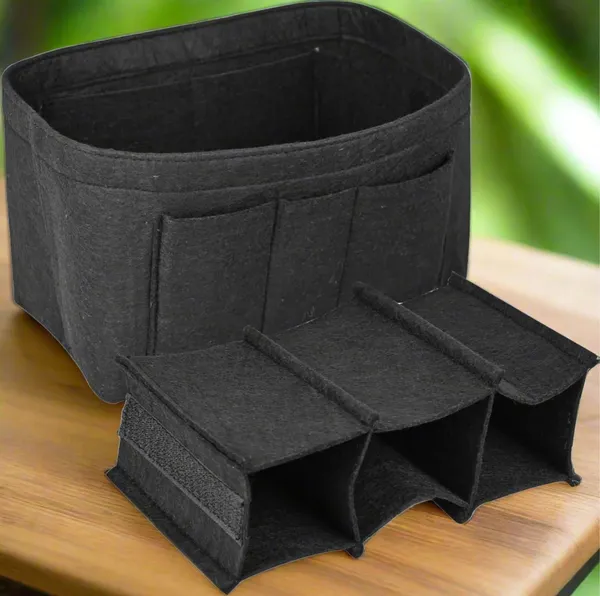 HYK_MART_Women_Felt_Purse_Organizer_Storage_Bag_for_Ladies_Handbag_Tote_Bag_Glasses_Keys-_(Black,_Small,_8.85x4.5x5.5_inch)