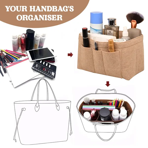 HYK_MART_Women_Felt_Purse_Organizer_Storage_Bag_for_Ladies_Handbag_Tote_Bag_Glasses_Keys-_(Beige,_Small,_8.85x4.5x5.5_inch)