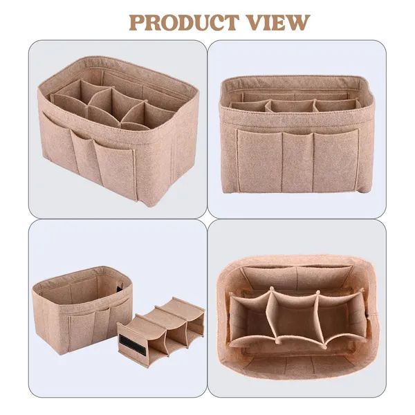 HYK_MART_Women_Felt_Purse_Organizer_Storage_Bag_for_Ladies_Handbag_Tote_Bag_Glasses_Keys-_(Beige,_Small,_8.85x4.5x5.5_inch)